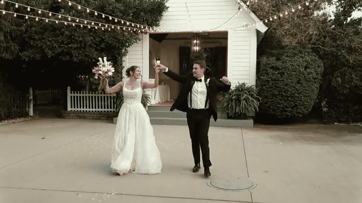 Wedding film highlight reel looping inside the circular preview for the Core package