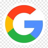 Google logo featuring a colorful stylized G with red, yellow, green, and blue segments on a white background